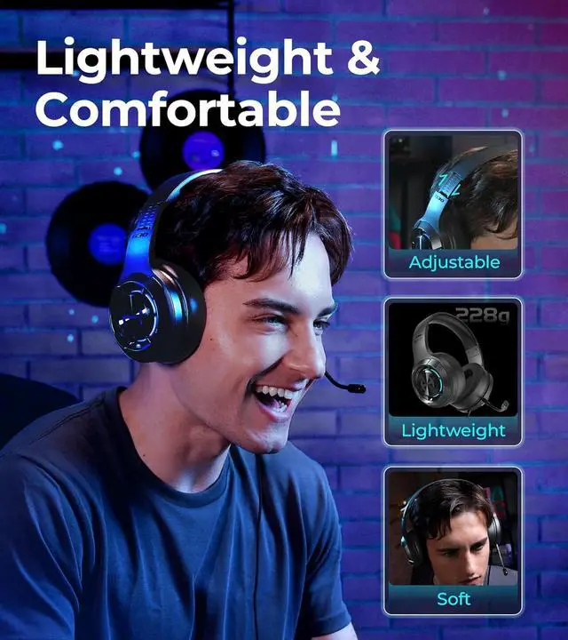 Alt view image 6 of 7 - Edifier Hecate G30II Wired Gaming Headset, 7.1 Virtual Surround Sound Gaming Headphones with Detachable Noise Cancelling Microphone for PC/MAC/PS4/PS5, RGB Lighting