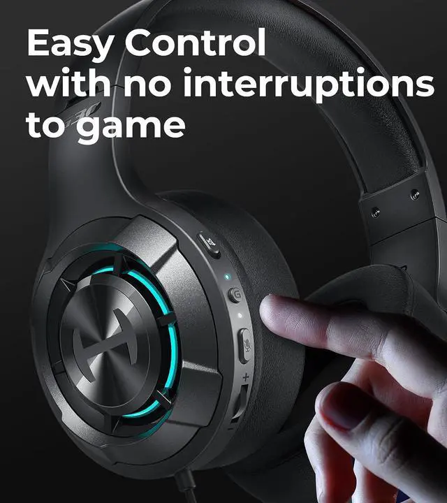 Alt view image 7 of 7 - Edifier Hecate G30II Wired Gaming Headset, 7.1 Virtual Surround Sound Gaming Headphones with Detachable Noise Cancelling Microphone for PC/MAC/PS4/PS5, RGB Lighting