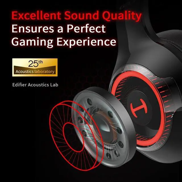 Alt view image 4 of 7 - HECATE by Edifier G33 USB Gaming Headset, 7.1 Surround Sound, Over Ear Headphones with Detachable Noise Cancelling Microphone, 40mm Driver, RGB Light Effect, Works with PC, PS5, PS4, Mac, Laptop