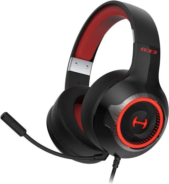 Main image of HECATE by Edifier G33 USB Gaming Headset, 7.1 Surround Sound, Over Ear Headphones with Detachable Noise Cancelling Microphone, 40mm Driver, RGB Light Effect, Works with PC, PS5, PS4, Mac, Laptop