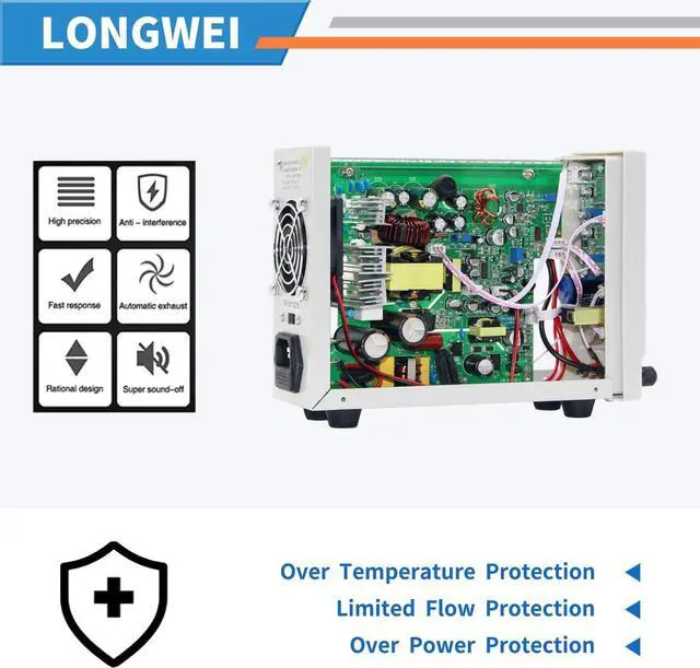 Alt view image 4 of 6 - DC Power Supply Variable,0-30 V / 0-10 A LW-K3010D Adjustable Switching Regulated Power Supply Digital,with Alligator Leads US Power Cord for Spectrophotometer and lab Equipment Repair