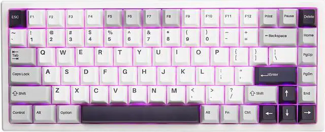 Main image of 84 Keys 75% Gasket NKRO Hot Swappable 2.4Ghz/Bluetooth 5.0/USB-C Wireless Mechanical Gaming Keyboard, 5000mAh Battery, RGB Backlight for Win/Mac/Gamers(Gateron Red Switch, White)