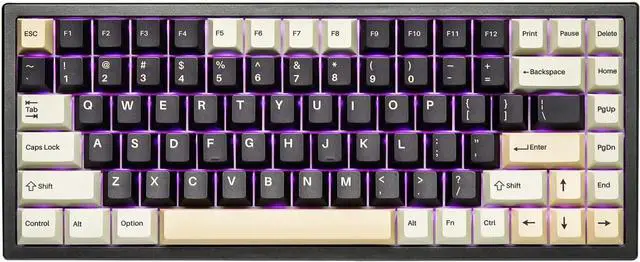 Main image of 84 Keys 75% Gasket NKRO Hot Swappable 2.4Ghz/Bluetooth 5.0/USB-C Wireless Mechanical Gaming Keyboard, 5000mAh Battery, RGB Backlight for Win/Mac/Gamers(Gateron Yellow Switch, Black)