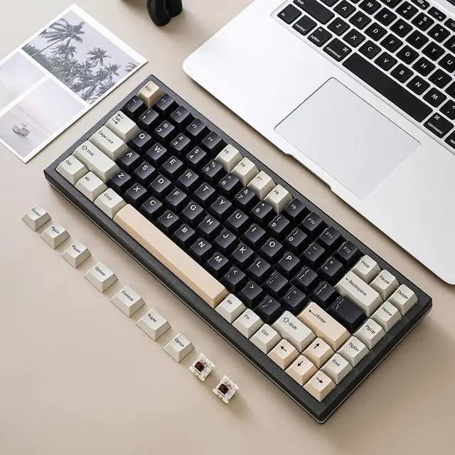 Alt view image 7 of 7 - 84 Keys 75% Gasket NKRO Hot Swappable 2.4Ghz/Bluetooth 5.0/USB-C Wireless Mechanical Gaming Keyboard, 5000mAh Battery, RGB Backlight for Win/Mac/Gamers(Gateron Brown Switch, Black)