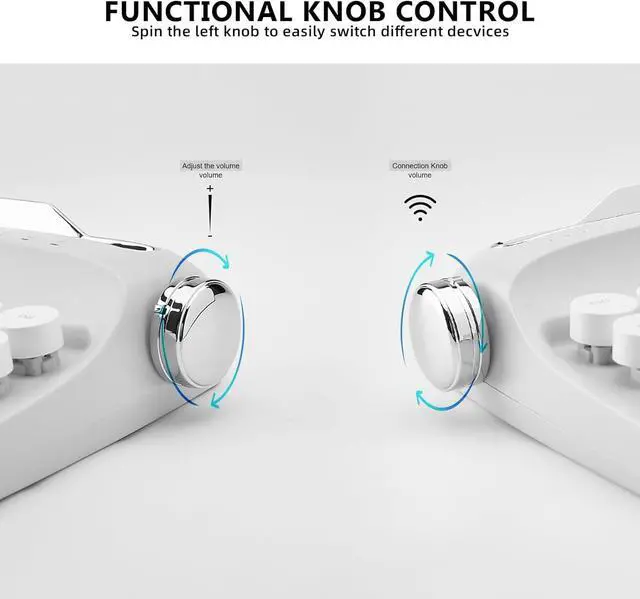 Alt view image 6 of 6 - 68 Keys Wireless Typewriter Keyboard, Retro Keyboard with Integrated Stand, USB-C/Bluetooth Keyboard with Cute Round Keycaps for Multi Device for Win/Mac - Snow White