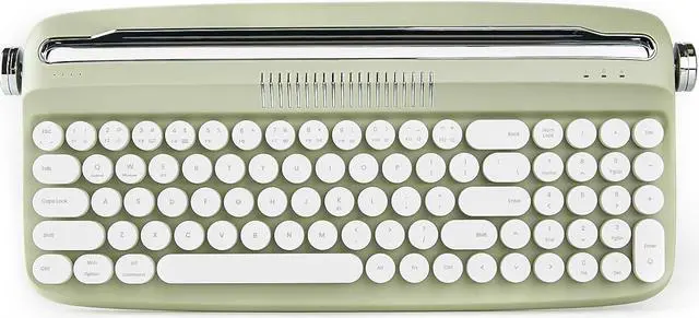 Main image of 82 Keys Wireless Typewriter Keyboard, Retro Keyboard with Integrated Stand, USB-C/Bluetooth Keyboard with Cute Round Keycaps for Multi Device for Win/Mac - Sweet Mint