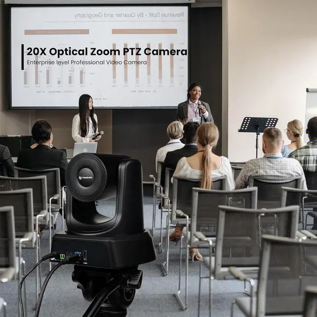 Alt view image 5 of 7 - HDMI PTZ Camera 20X Optical Zoom, Church Live Streaming USB 1080P 60fps Camera for Worship Services Online Conference, Works with Zoom, Skype OBS Easy to Set Up