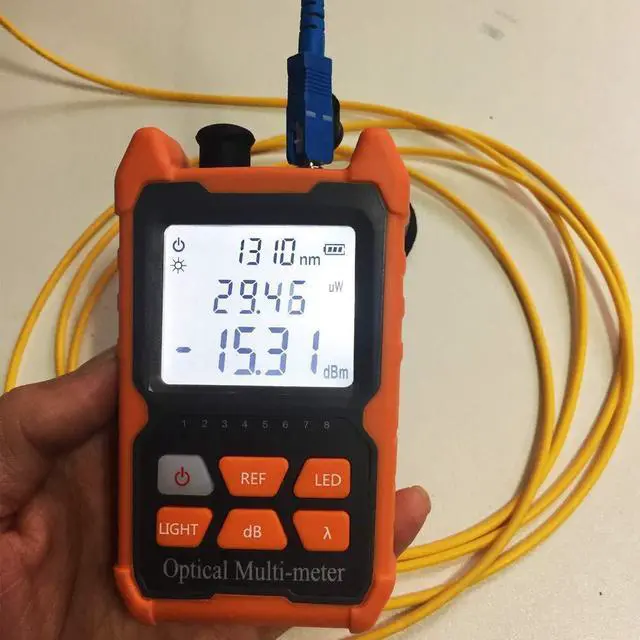 Alt view image 4 of 6 - Fiber Optic Cable Tester Portable Optical Fiber Power Meter FC/SC/ST Universal Interface Fiber Tester Built-in 2Mw Visual Fault Locator (OPM&VFL)