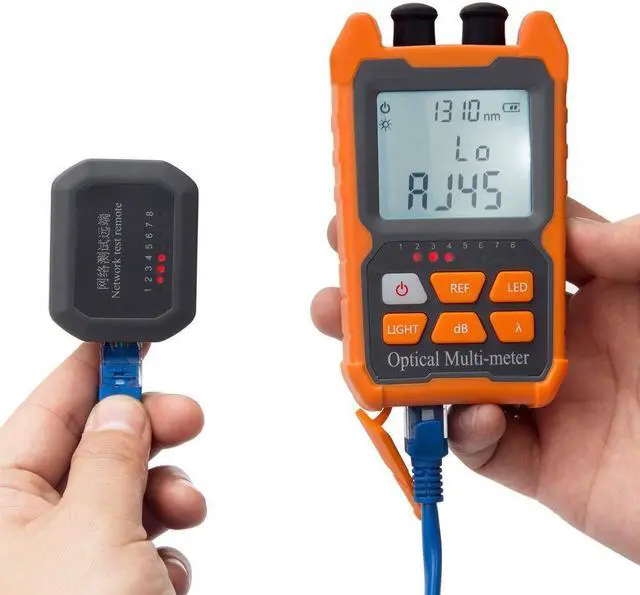 Alt view image 2 of 6 - Fiber Optic Cable Tester Portable Optical Fiber Power Meter FC/SC/ST Universal Interface Fiber Tester Built-in 2Mw Visual Fault Locator (OPM&VFL)