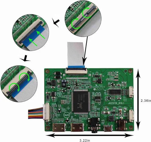 Alt view image 3 of 6 - 12.6" NV126B5M-N41 12.6inch 1920X515 LCD Screen Work with 2 HD-MI Mini LCD Controller VS-RTD2556HM-V1