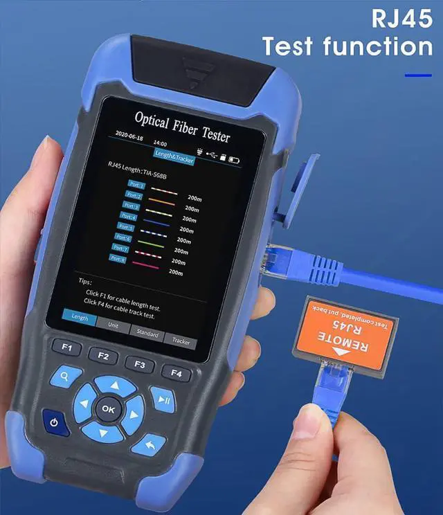 Alt view image 5 of 7 - Mini-Pro 1310/1550nm SM OTDR Mulit-Function Tester Built in OPM/OLS / RJ45 Test/VFL Test Rang 5m-60Km Dynamic Range 24dB/22dB Connector APC with FC/APC-FC/UPC-SX