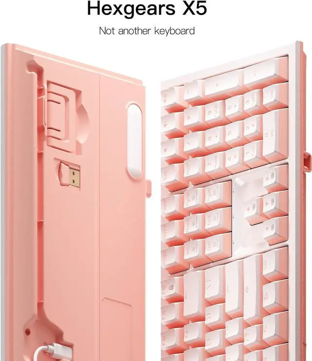 Alt view image 2 of 5 - Wireless Mechanical Keyboard with Kailh Box Gold Switch, Dark Knight Computer Keyboard for Gaming, Typing, Ergonomic 108-key Typewriter Keyboard with Wrist Rest