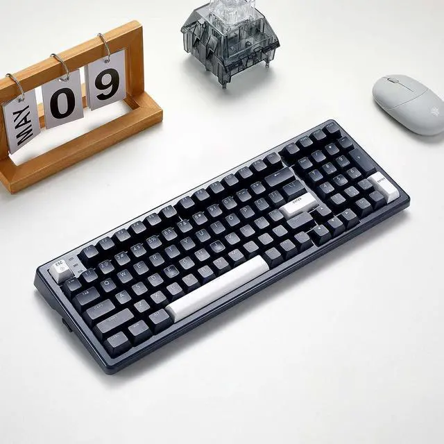 Alt view image 7 of 7 - Wireless Mechanical Keyboard, RGB Backlit Gaming Keyboard, 2.4G Wireless/Bluetooth/Type-C Wired, Hot Swappable Brown Switches, 99-Key Full Size Keyboard with Wrist Rest