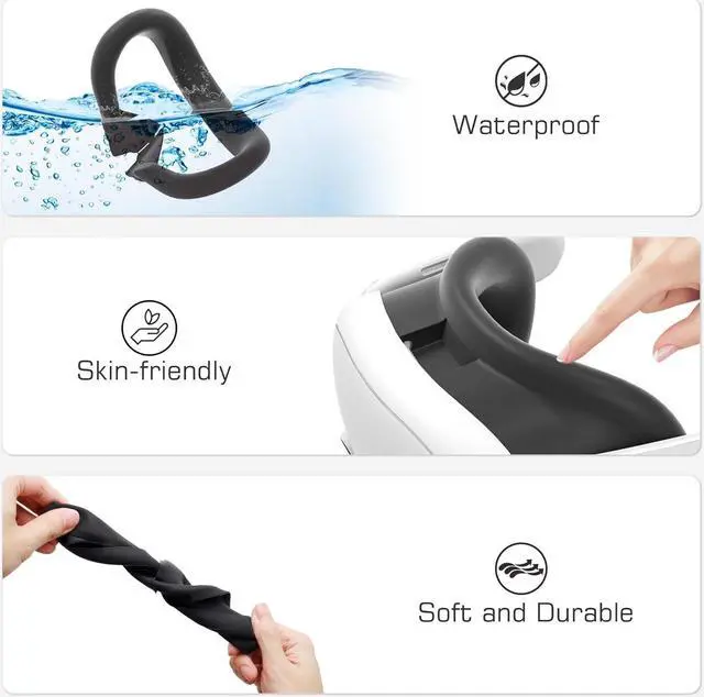 Alt view image 6 of 7 - 3 in 1 Accessoris Set for Quest 3, Comfort Head Strap with Adjustable Hinge, Silicone Face Pad Cover, Shell Protective Cover, VR Accessories Bundle Compatible with Quest 3