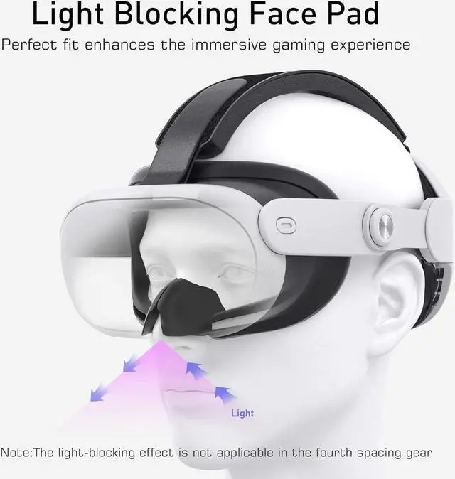 Alt view image 5 of 7 - 3 in 1 Accessoris Set for Quest 3, Comfort Head Strap with Adjustable Hinge, Silicone Face Pad Cover, Shell Protective Cover, VR Accessories Bundle Compatible with Quest 3