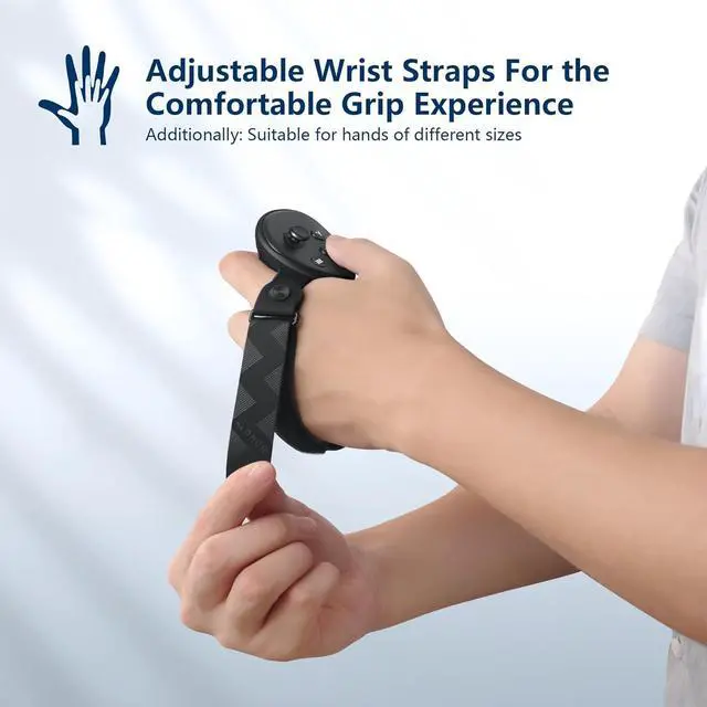 Alt view image 6 of 7 - Upgraded Controller Grips Cover Compatible with Meta/Oculus Quest 3 Accessories, with Battery Opening Cover and Knuckle Straps Protector(Not for Charging Dock)