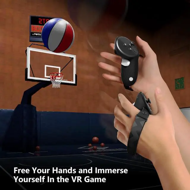 Alt view image 5 of 7 - Upgraded Controller Grips Cover Compatible with Meta/Oculus Quest 3 Accessories, with Battery Opening Cover and Knuckle Straps Protector(Not for Charging Dock)