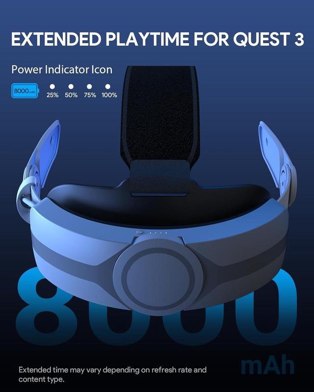  Head Strap Compatible with Meta Quest 3, Built-in 8000
