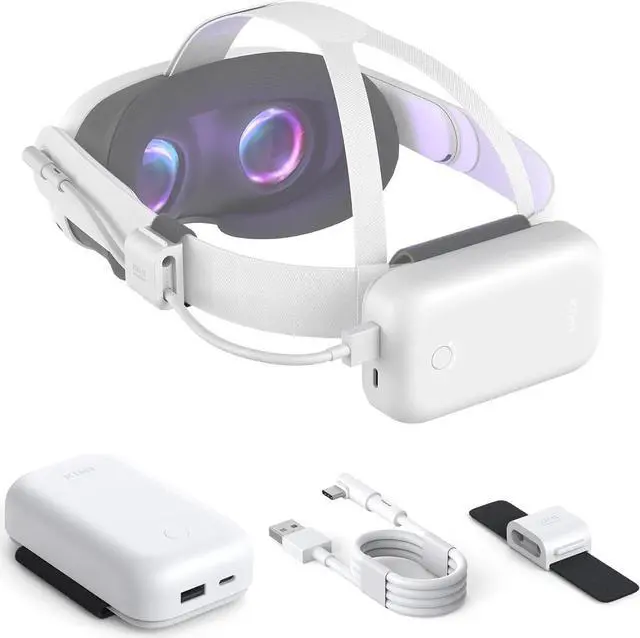 Main image of Battery Pack 10000mAh Compatible with Quest 3/Quest 2 Accessories, USB C Fast Charging Power Bank (Head Strap Not Included)