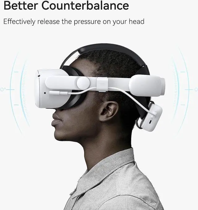Alt view image 6 of 7 - Battery Pack 10000mAh Compatible with Quest 3/Quest 2 Accessories, USB C Fast Charging Power Bank (Head Strap Not Included)