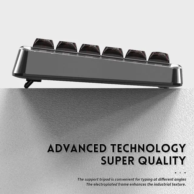 Alt view image 6 of 7 - Mechanical Keyboard, Transparent PC Keycaps, Custom RGB Gaming Keyboard, Gasket QMK/VIA Keyboard, Linear Switch, TKL Hot Swappable Wired Keyboard for PC Gamer
