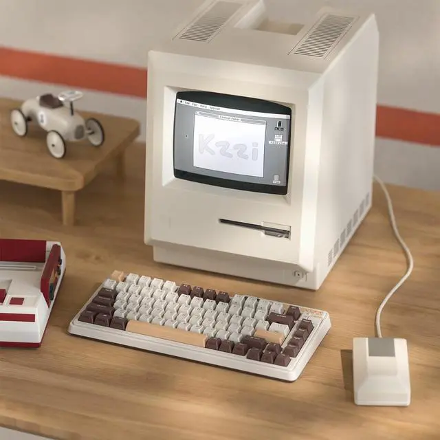 Alt view image 7 of 7 - RGB 75% Wireless Gasket Mechanical Keyboard, Triple Mode Bluetooth5.0/2.4G/USB-C 82 Keys Hot Swappable Gaming Keyboard w/Knob & Power Display, Custom Tactile Switches, Mousse Cake