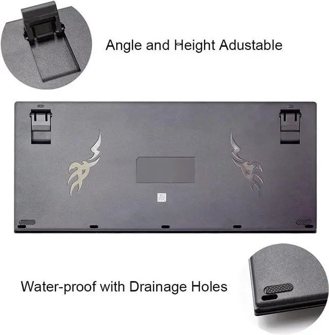 Alt view image 3 of 6 - Compact 87-Key Tenkeyless Backlit Mechanical Keyboard | Tactile Brown Switches | Multi-Color & Multi-Mode Lighting | N-Key Rollover | Stylish Black Design