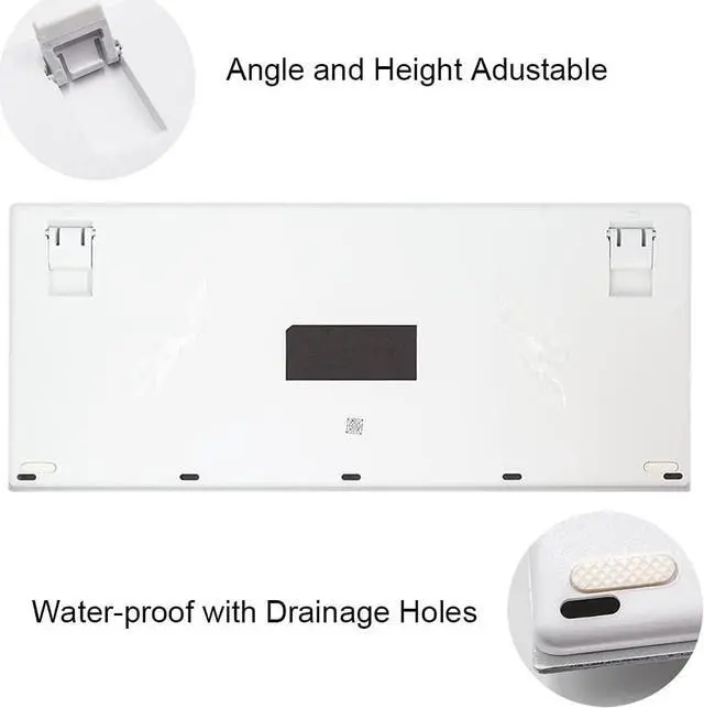 Alt view image 3 of 6 - Compact 87-Key Tenkeyless Backlit Mechanical Keyboard | Tactile Brown Switches | Multi-Color & Multi-Mode Lighting | N-Key Rollover | White