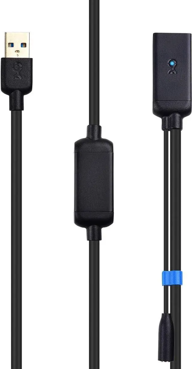 Alt view image 3 of 6 - Cable Matters Active USB Extension Cable 16.4 ft / 5m (USB 3.0 Extension Cable Male to Female) with Signal Booster for Hard Drive, Webcam and More