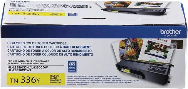 Alt view image 4 of 4 - Brother Genuine TN336BK TN336C TN336M TN336Y High Yield Black Toner Cartridge