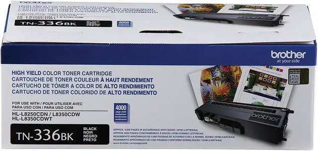 Alt view image 2 of 4 - Brother Genuine TN336BK TN336C TN336M TN336Y High Yield Black Toner Cartridge