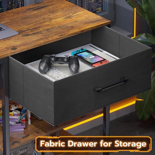 Desk with Fabric Drawers