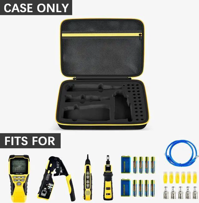 Alt view image 2 of 6 - Case Compatible with Klein Tools VDV501-851 VDV500-123 VDV226-110 VDV427-300. Storage Carrying Travel Holder for Cable Tester for Scout Pro 3/ Tracer Probe/ Wire Stripper and Accessories (Box Only)