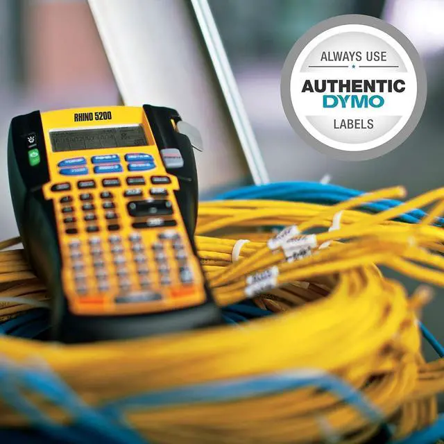 Alt view image 2 of 6 - DYMO Industrial Label Maker & Carry Case RhinoPRO 5200 Label Maker Kit, For Job Sites and Heavy-Duty Labeling Jobs, Prints Fast, Includes 2 Rolls of DYMO Industrial Vinyl Labels