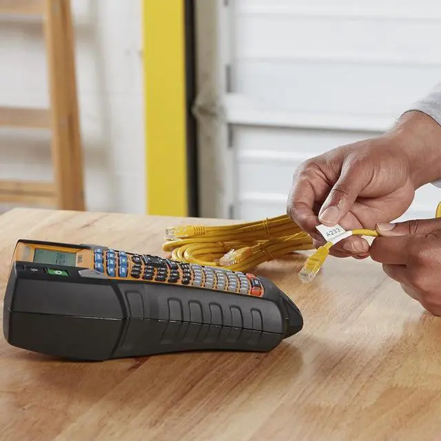 Alt view image 4 of 6 - DYMO Rhino 6000 Industrial Label Maker Kit, Computer Connected Label Maker with Hard Carry Case, 1 Vinyl Tape Cassette, 1 Flexible Nylon Tape Cassette and Rechargeable Lithium Ion Battery