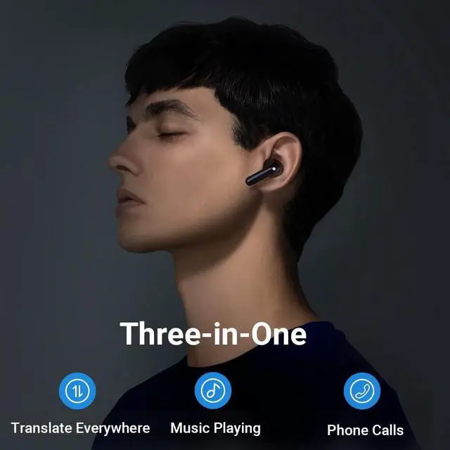 Alt view image 3 of 6 - Timekettle M3 Language Translator Earbuds, Two-Way Translator Device with APP for 40 Languages & 93 Accents Online, Offline Translator for Exploring Expat Life Freely, Compatible with iOS & Android