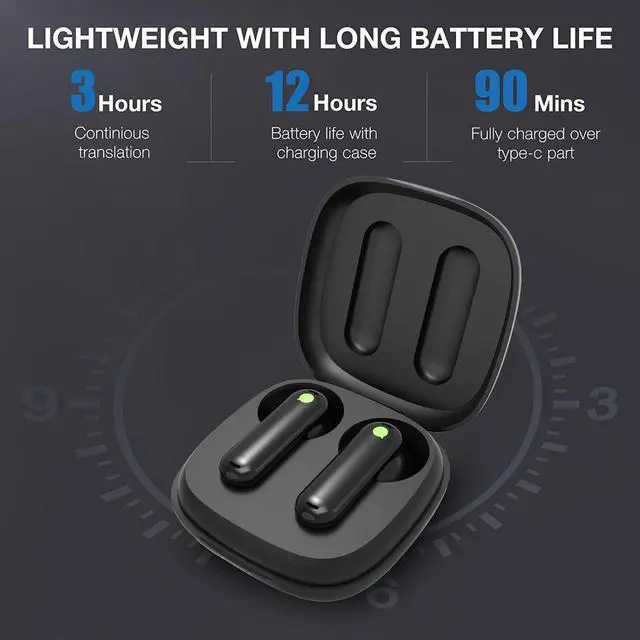 Alt view image 6 of 7 - Timekettle WT2 Edge/W3 Translator Device - Bidirection Simultaneous Translation, Language Translator Device with 40 Languages & 93 Accent Online, Translator Earbuds with APP, Fit for iOS & Android