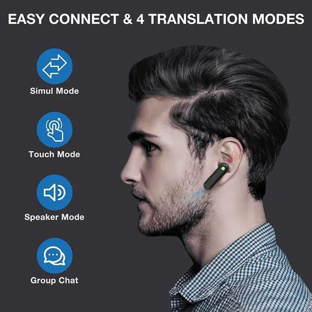 Alt view image 5 of 7 - Timekettle WT2 Edge/W3 Translator Device - Bidirection Simultaneous Translation, Language Translator Device with 40 Languages & 93 Accent Online, Translator Earbuds with APP, Fit for iOS & Android
