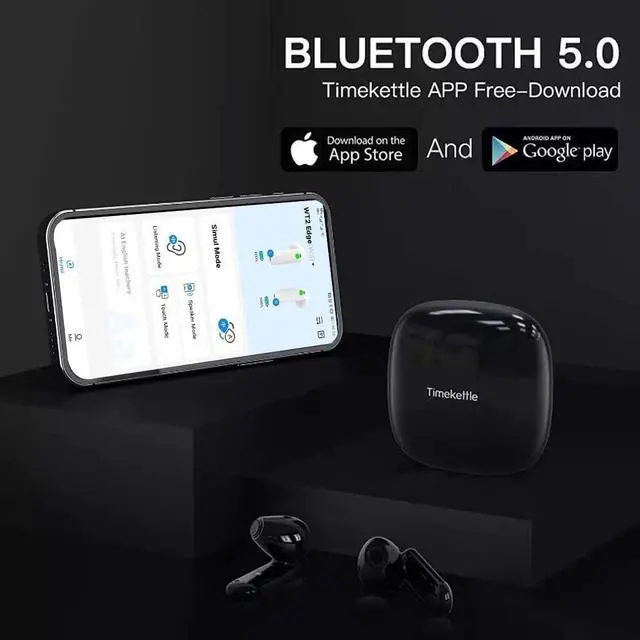 Alt view image 7 of 7 - Timekettle WT2 Edge/W3 Translator Device - Bidirection Simultaneous Translation, Language Translator Device with 40 Languages & 93 Accent Online, Translator Earbuds with APP, Fit for iOS & Android