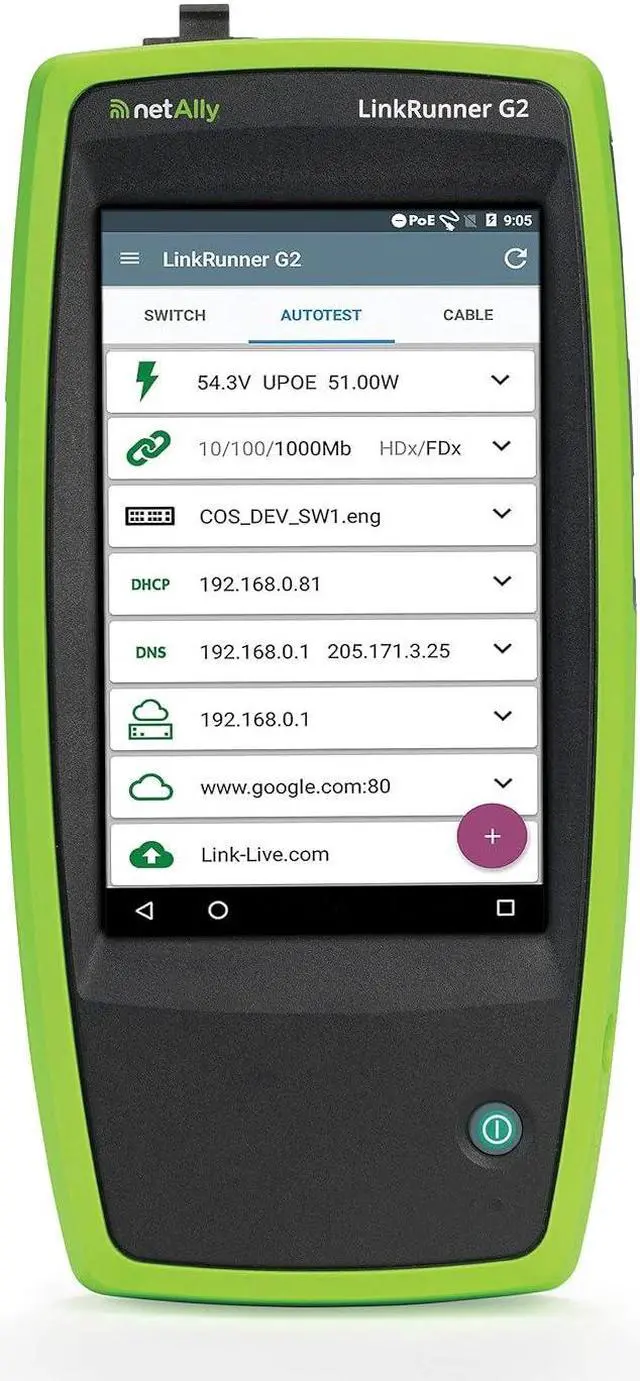 Alt view image 3 of 7 - NetAlly LR-G2-KIT LinkRunner G2 Smart Network Tester Extended Test Kit - Network connectivity Tester with Link-Live Cloud Service