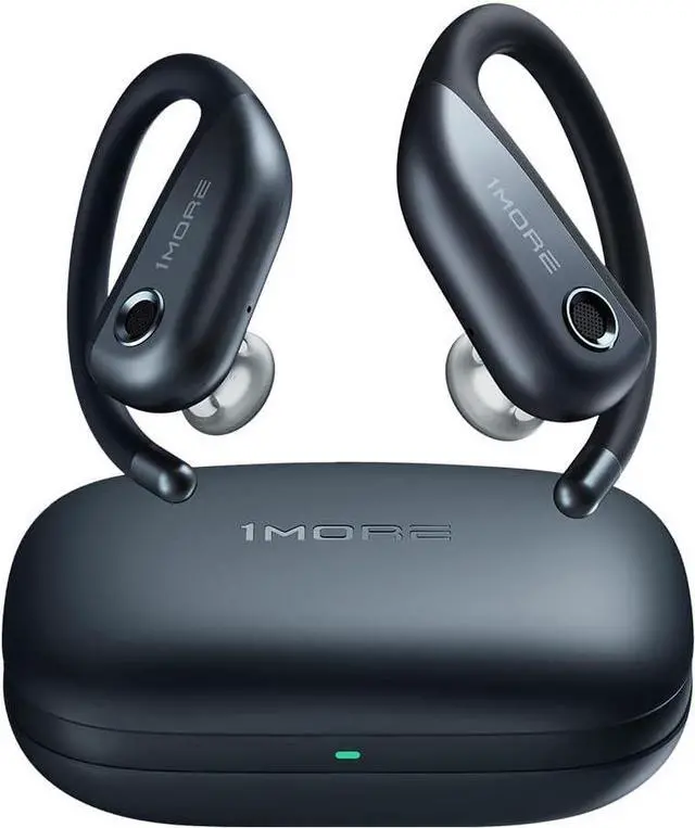Main image of 1MORE Fit Open Earbuds, Open Ear Wireless Headphones Bluetooth 5.3 with 4 Microphone, Earbuds with Earhooks for Sports Running, IPX7, Fast Charging, 38H-Playtime, Preset EQ Via App, Black