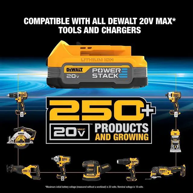Alt view image 6 of 6 - DEWALT 20V MAX POWERSTACK Compact Battery (DCBP034)