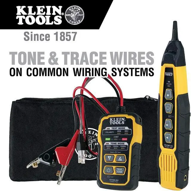 Alt view image 2 of 6 - Klein Tools Cable Tracer with Probe Tone Pro Kit for Telephone, Internet, Video, Data and Communications Cables, Beige