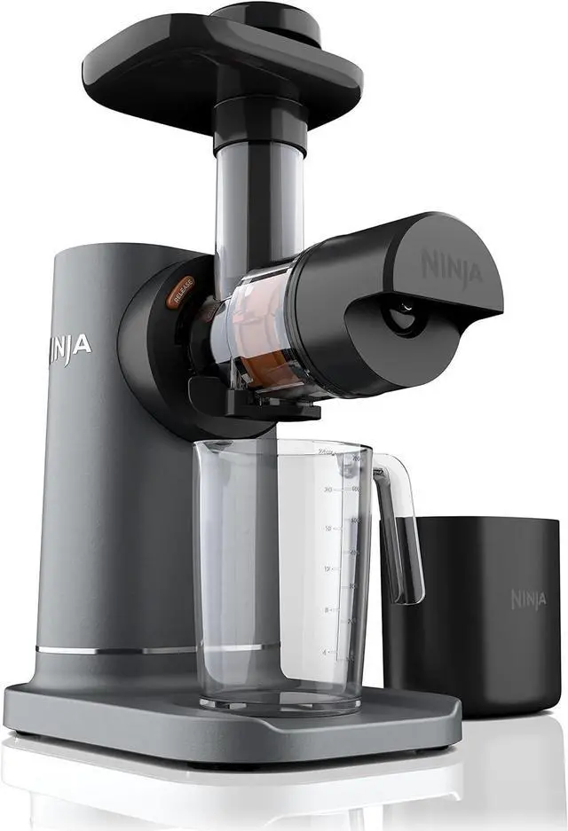 Main image of Ninja NeverClog Cold Press Juicer, Powerful Slow Juicer with Total Pulp Control, Countertop, Electric, 2 Pulp Functions, Dishwasher Safe, 2nd Generation, Charcoal