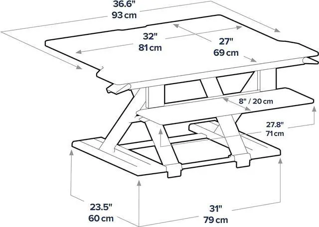 Alt view image 6 of 6 - Ergotron  WorkFit-TX Standing Desk Converter, Dual Monitor Sit Stand Ergonomic Desk Riser for Tabletops  32 Inch Width, Black