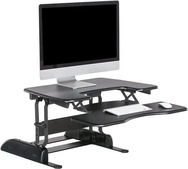 Main image of VariDesk Pro Plus 30 - Height Adjustable Standing Desk Converter for Home Office - Sit to Stand Desk with 11 Height Settings, Spring-Assisted Lift, and Weighted Base - Fully Assembled, Black