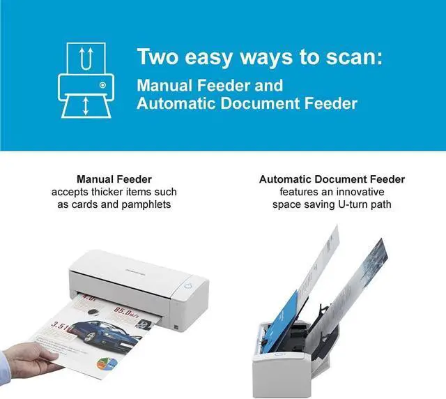 Alt view image 3 of 6 - ScanSnap iX1300 Compact Wireless or USB Double-Sided Color Document, Photo & Receipt Scanner with Auto Document Feeder and Manual Feeder for Mac or PC, White
