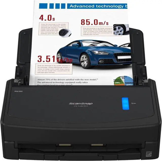 Alt view image 4 of 5 - ScanSnap High-Speed Simple One-Touch Button Color Document, Photo & Receipt Scanner with Auto Document Feeder for Mac or PC, Black