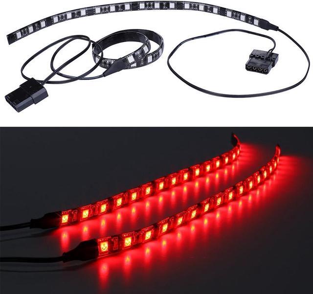 Alt view image 3 of 6 - Computer Light LED Strip with Magnetic Design for PC Case Lighting Kit,Mid Tower and Full Tower use  - 4Pack RED
