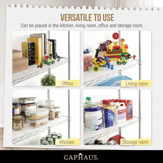Alt view image 5 of 6 - NSF Commercial Grade Heavy Duty Wire Shelving w/Wheels, Leveling Feet & Liners, Storage Metal Shelf, Garage Shelving Storage, Utility Wire Rack Storage Shelves, 36 x 18 x 76 5-Tier w/Liner